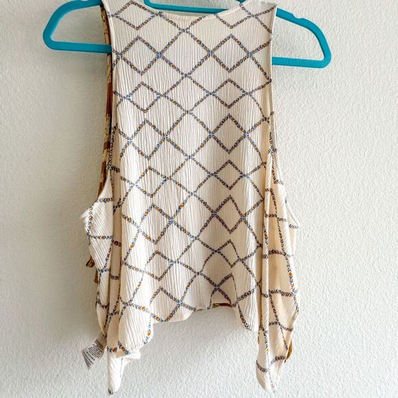 Free People Touch Of Love Tie Side Tank Top Swing Mustard Sleeveless Size XS - Picture 9 of 9